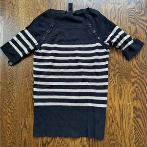 WHBM black and gold short sweater - size XS